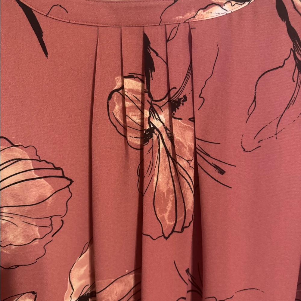 ❤️SUMMER FLORAL PRINT "MAUVE" SLEEVELESS TOP XLARGE #S - Picture 7 of 10